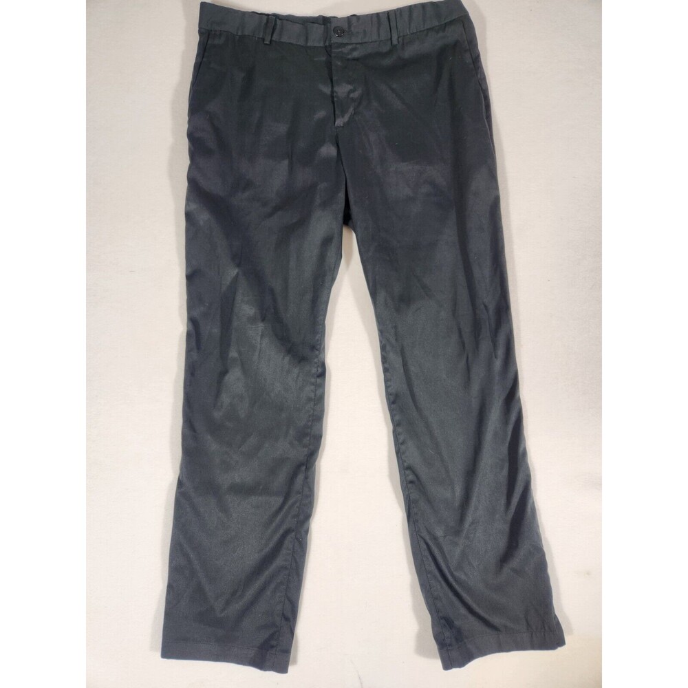 Men’s 34x32 Nike Dri-Fit Golf Pants Black Tour Performance Flat Front